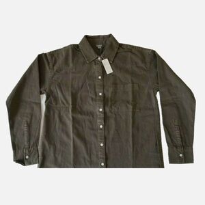 American Eagle Aerie Women's Army Green Button Shirt